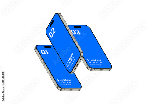 Smartphone Mockup | Fully Editable File, Replaceable Screen, Separated Shadow and Background	
