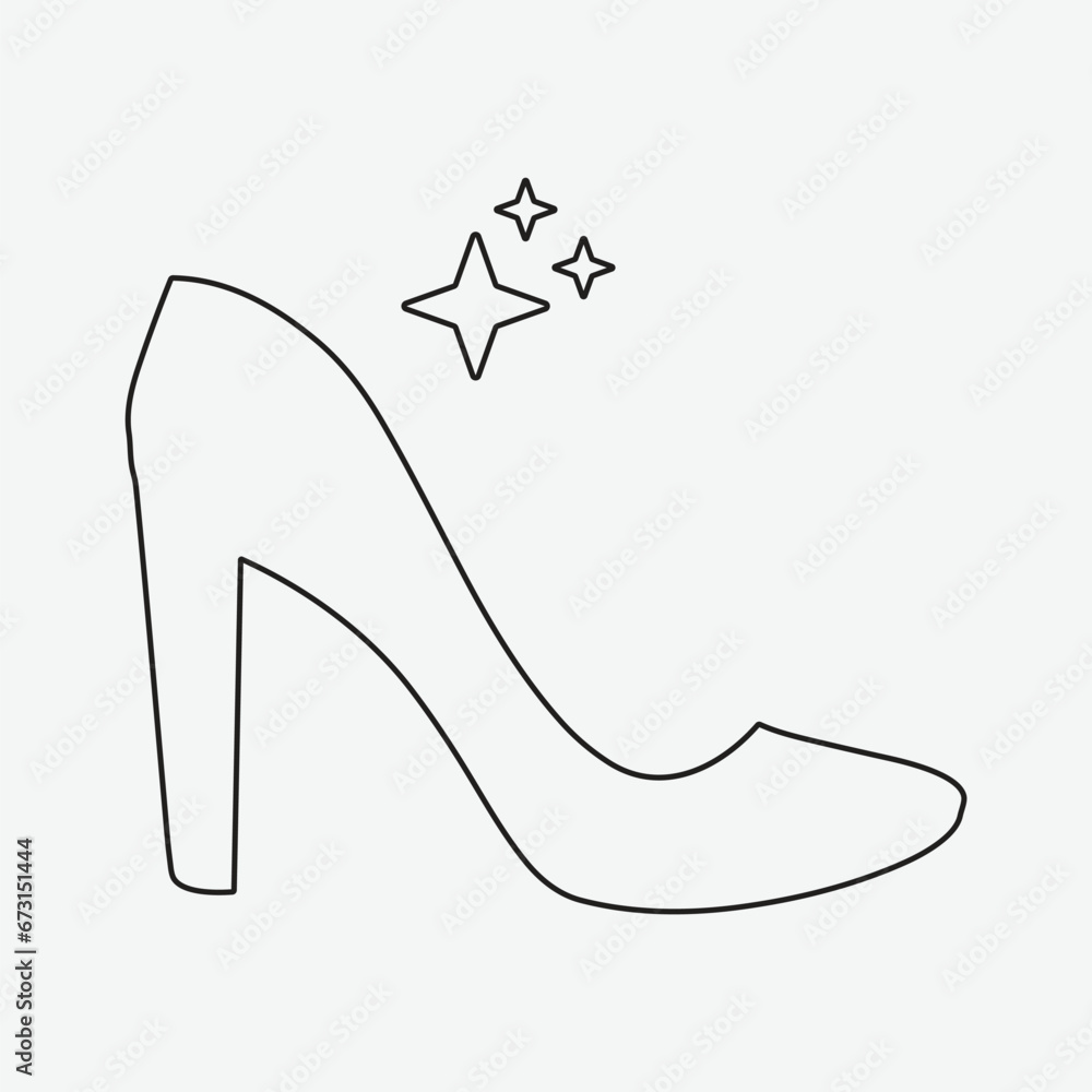 high heels Outline style vector design element, Pumps black line icon. Pictogram for web page, mobile app, promo. UI UX GUI design element. Editable stroke. illustration high heels Outline style vector design element, Pumps black line icon. Pictogram for web page, mobile app, promo. UI UX GUI design element. Editable stroke. illustration