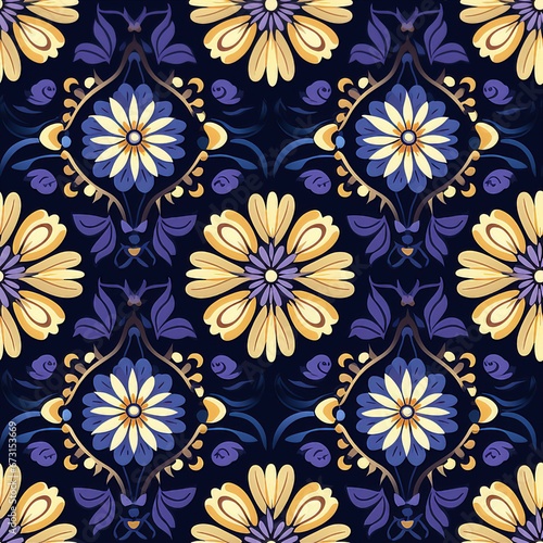 Batik and Floral Medallions Pattern