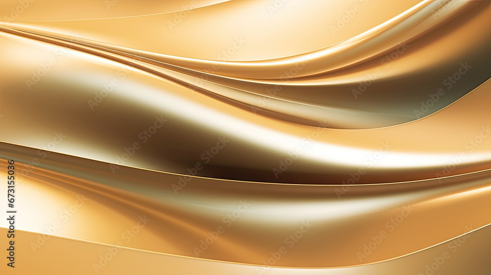 Fototapeta premium luxury golden color Abstract wave background. Abstract soft color waves, 