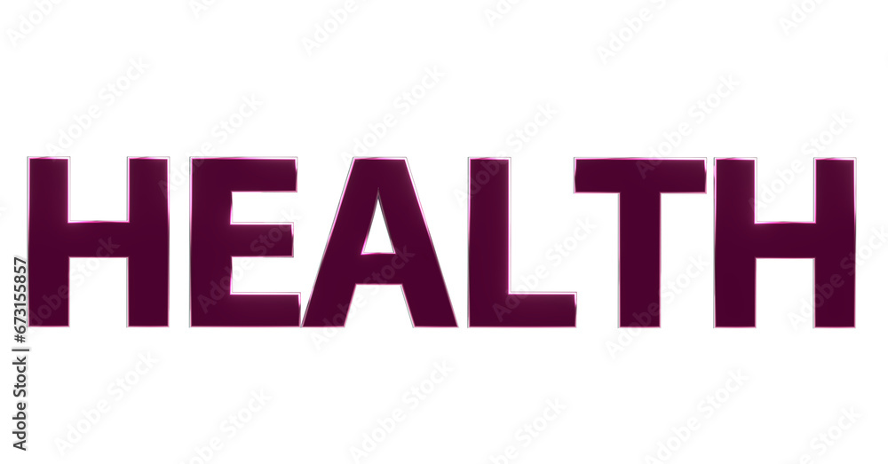 Health Gesundheit rote plakative exklusive 3D-Schrift, Wohlbefinden und ...