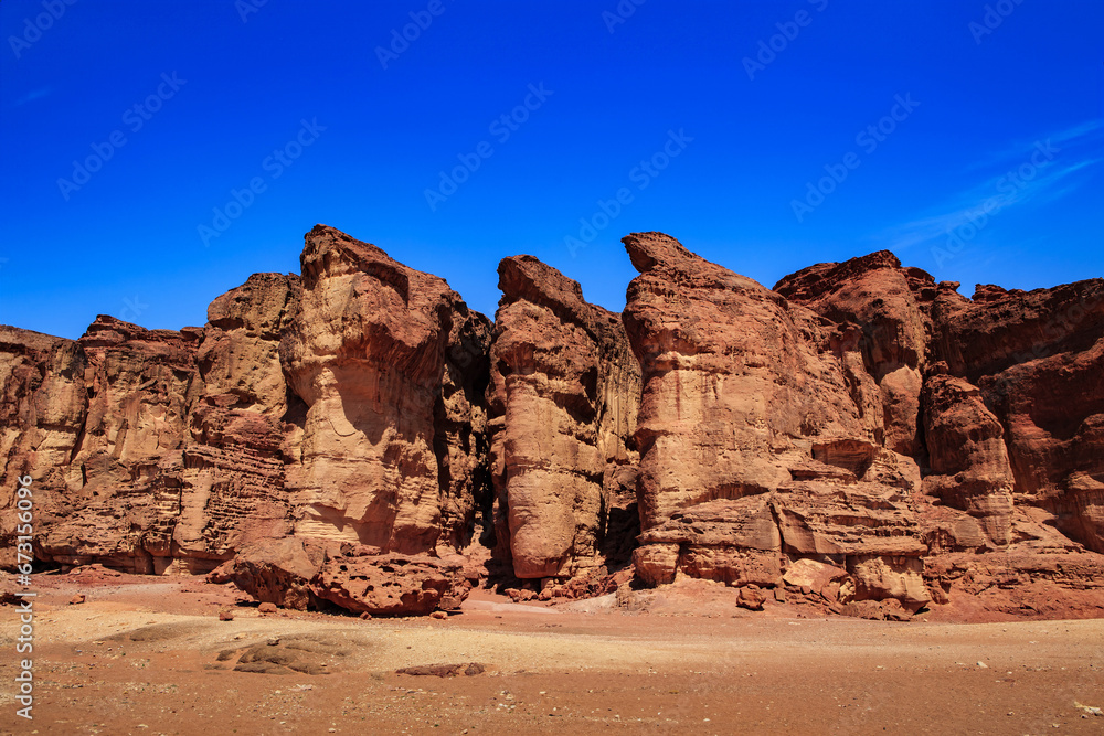 Fototapeta premium Solomons pillars, Timna Park, Negev desert, Israel