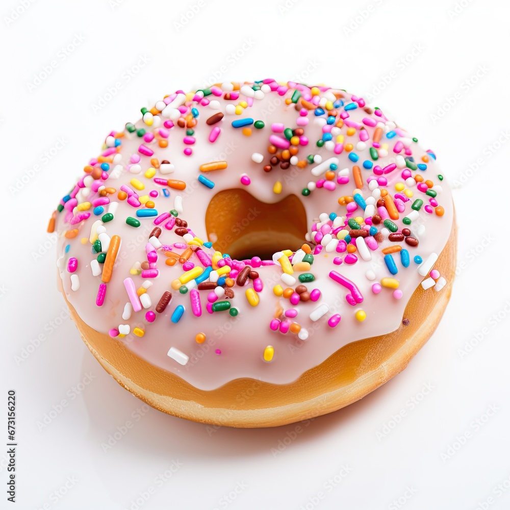 A donut isolate on white background A donut isolate on white background