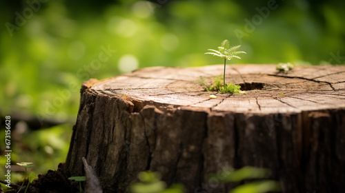 stump with green moss