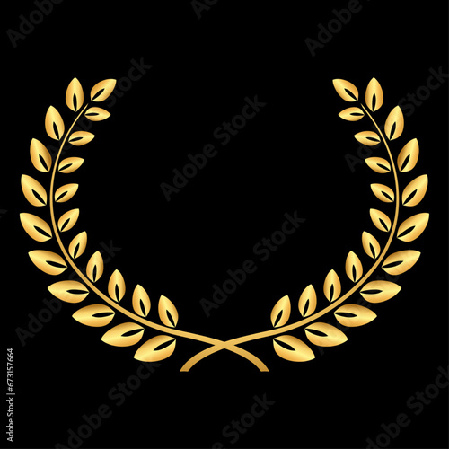 月桂樹フレームのベクターイラスト