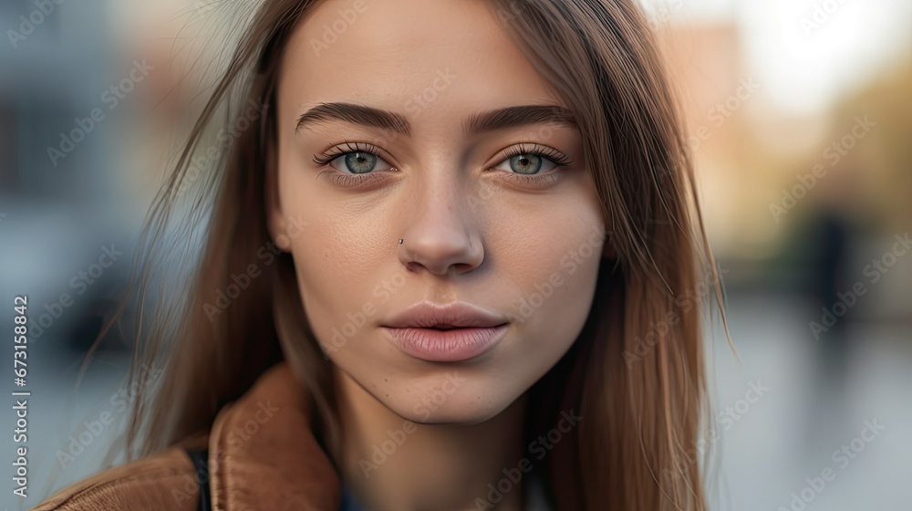 A Close-Up Face of a Blonde Girl A Close-Up Face of a Blonde Girl