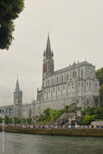 The Sanctuary of Our Lady of Lourdes is a group of buildings and places dedicated to the veneration of the Virgin Mary  in Lourdes  France. Here the Virgin appeared before Bernadette Soubirous.