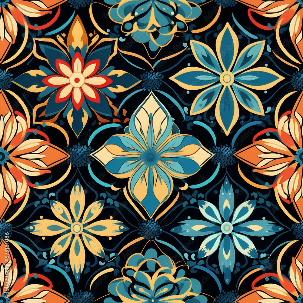 Batik Medley of Geometric Motifs Pattern Batik Medley of Geometric Motifs Pattern