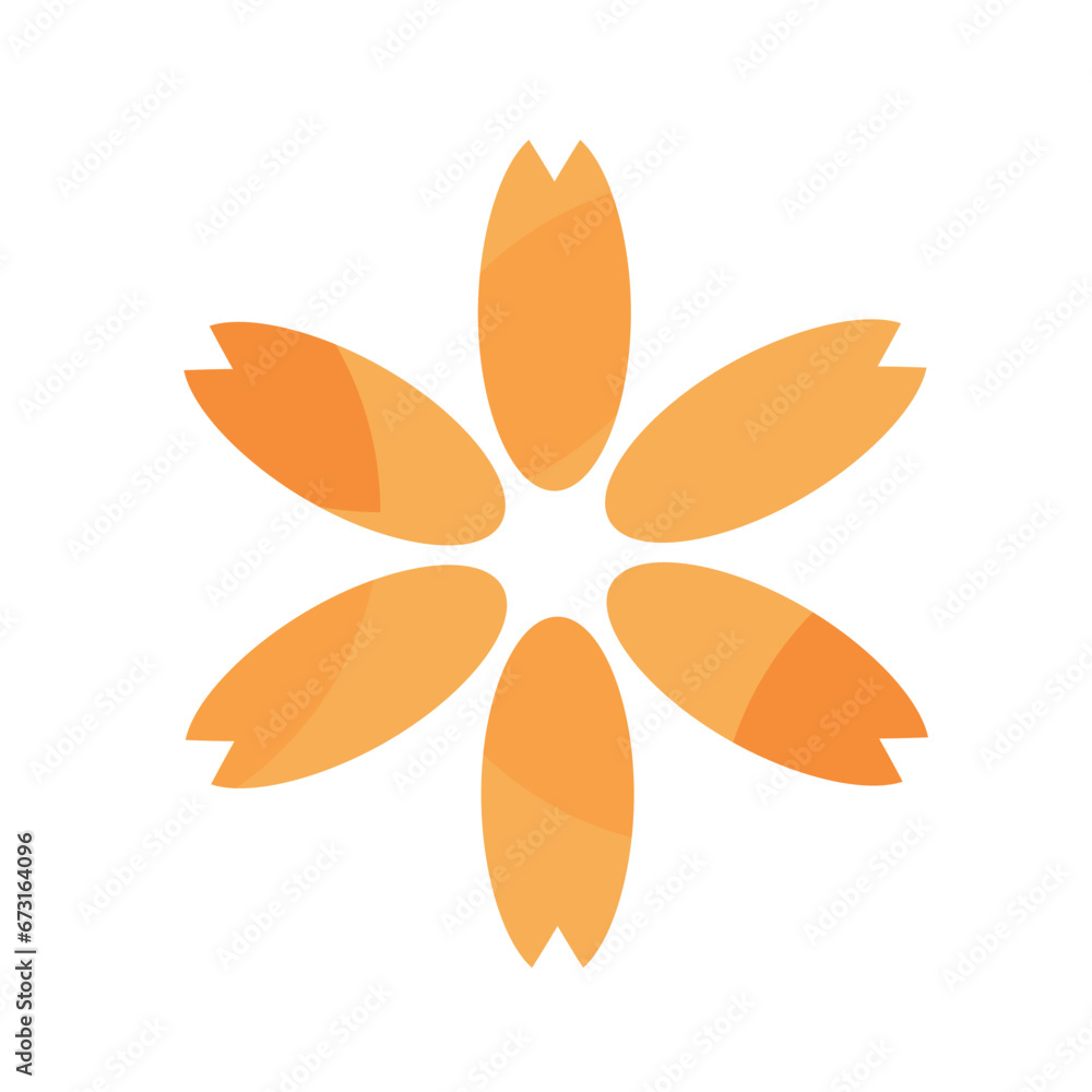 オレンジ色の花のアイコン