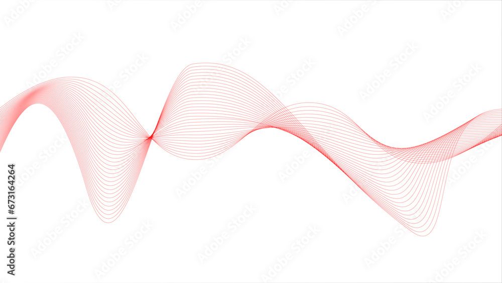 Technology abstract lines on white background. Undulate Grey Wave Swirl, frequency sound wave, twisted curve lines with blend effect.