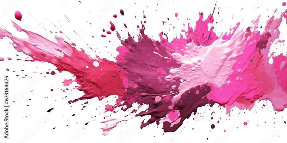 pink paint brush strokes in watercolor isolated against transparent pink paint brush strokes in watercolor isolated against transparent
