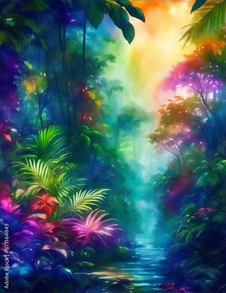 Colorful Glowing Jungle Colorful Glowing Jungle