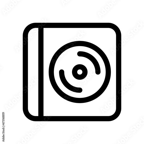 compact disc line icon