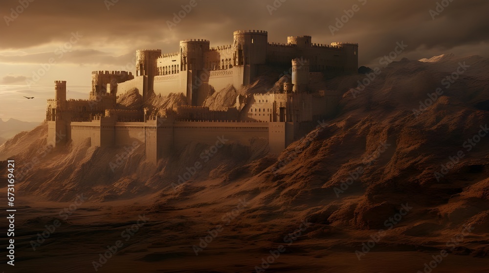 castle at in desert castle at in desert