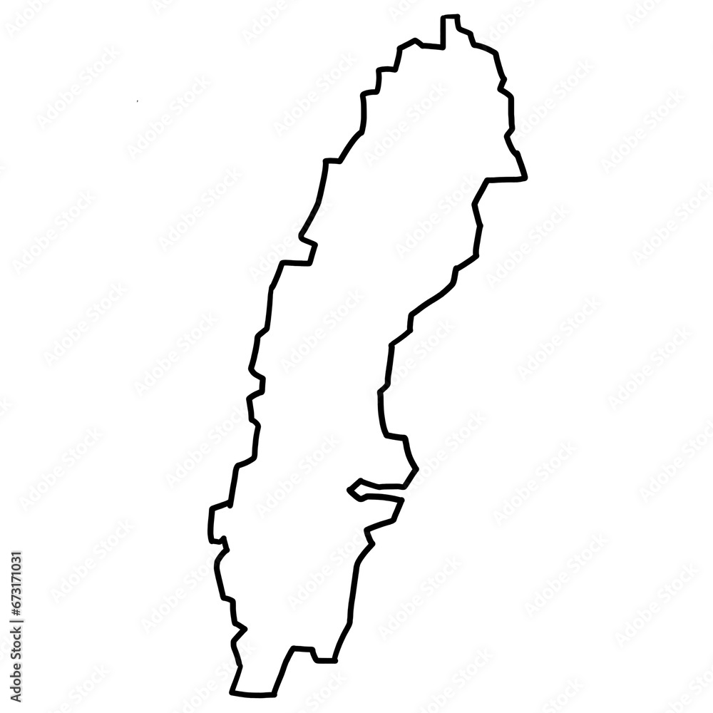 Sweden map outline
