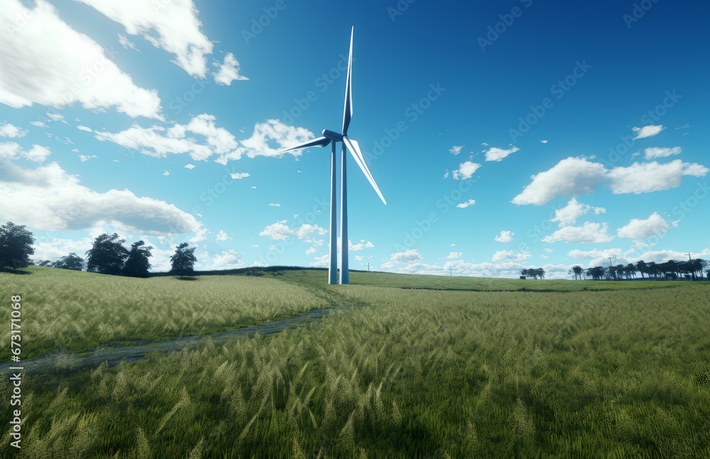 wind turbine in the field for clean air wind turbine in the field for clean air