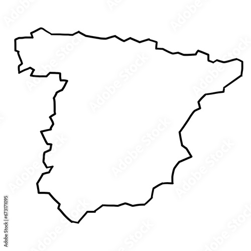 Spain map outline