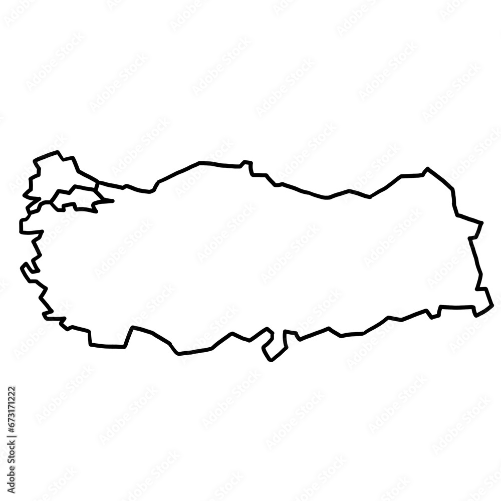 Turkey map outline
