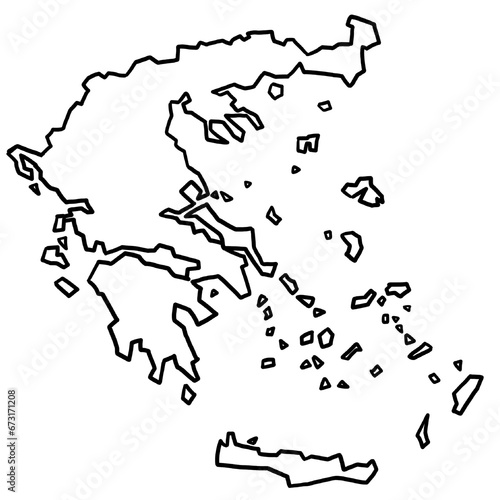 Greece map outline