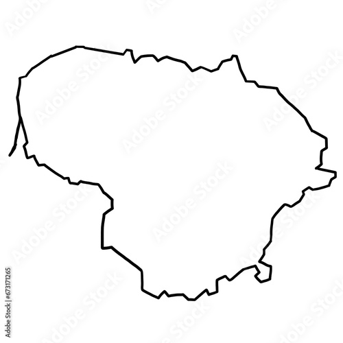Lithuania map outline