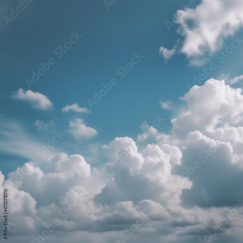 blue sky with clouds Generative AI