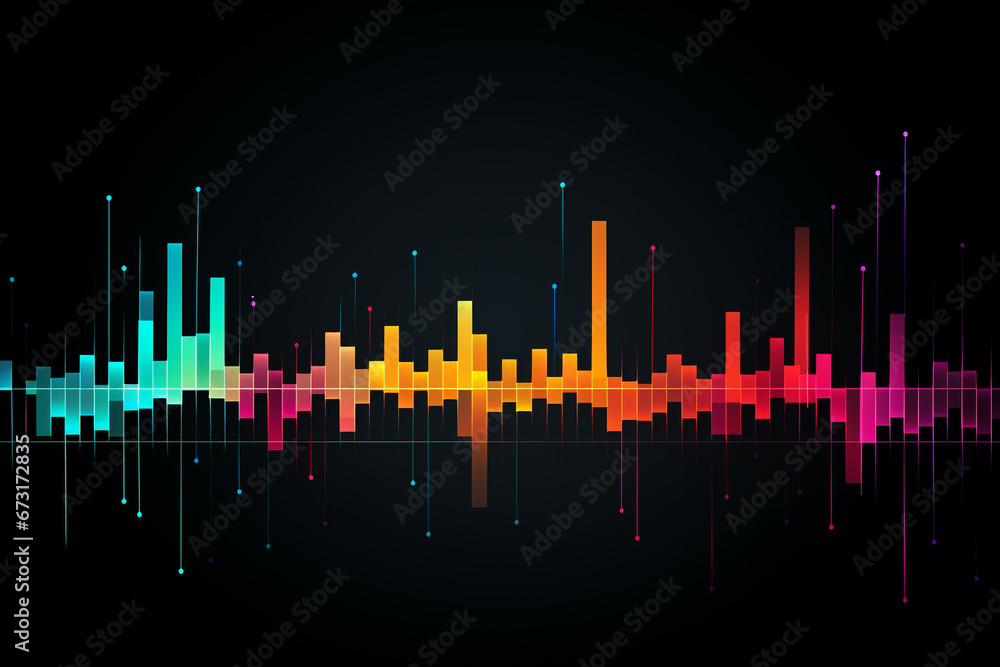 Sound waves modern sound equalizer. Radio wave icons. Volume level symbols. Music frequency. Abstract digital equalizers for music application