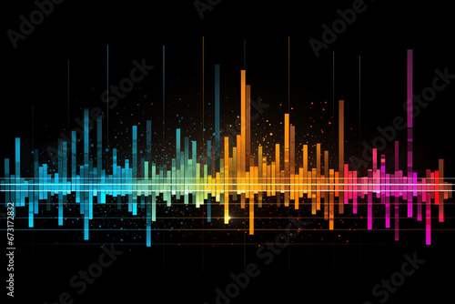 Sound waves modern sound equalizer. Radio wave icons. Volume level symbols. Music frequency. Abstract digital equalizers for music application