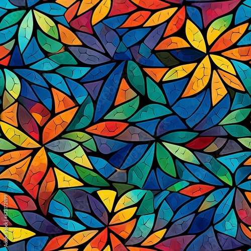 Batik Mosaic of Colors Pattern