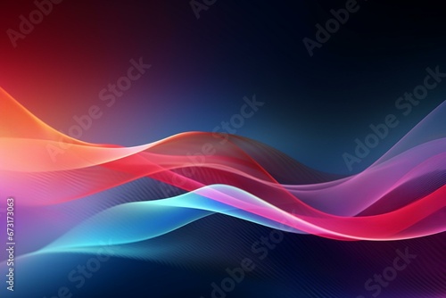 Abstract technology wave background in vibrant colors. Generative AI