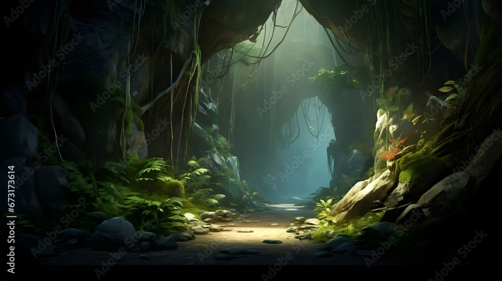 cave in the forest