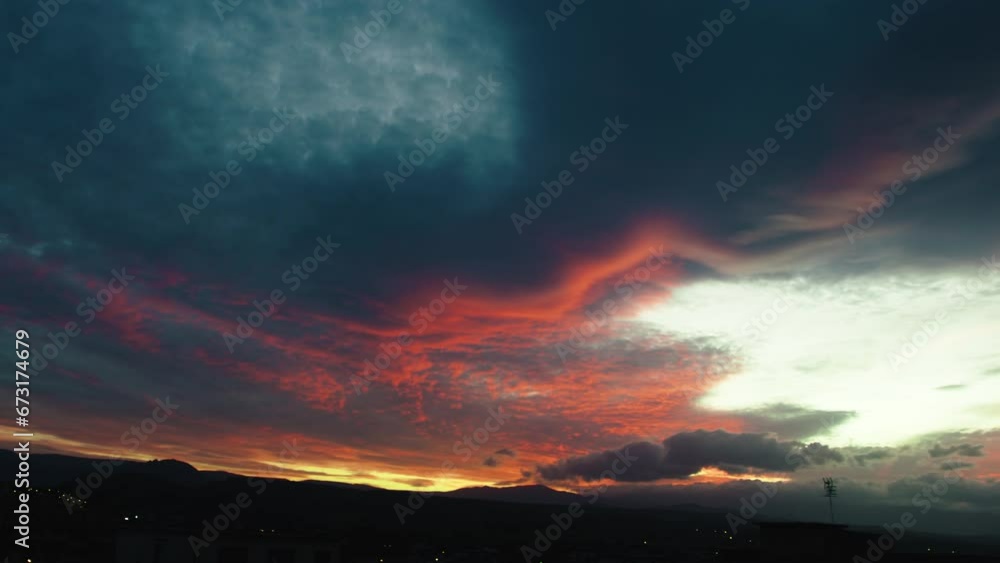 Stunning red Clouds in the sky Stunning red Clouds in the sky