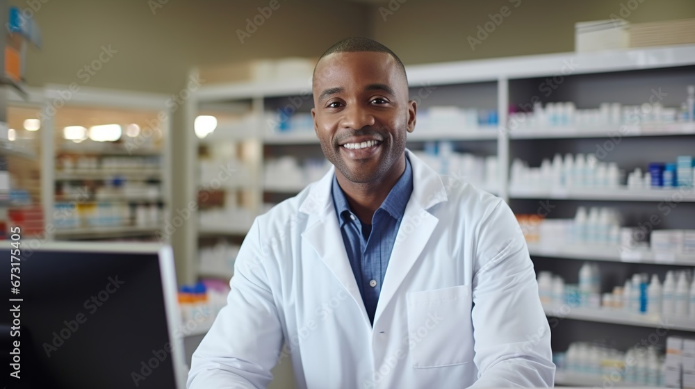 Pharmacist at work, Generative AI Pharmacist at work, Generative AI