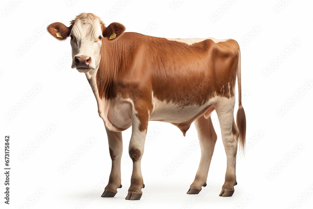 Cow, Cow Isolated In White, Cow In White Background Cow, Cow Isolated In White, Cow In White Background