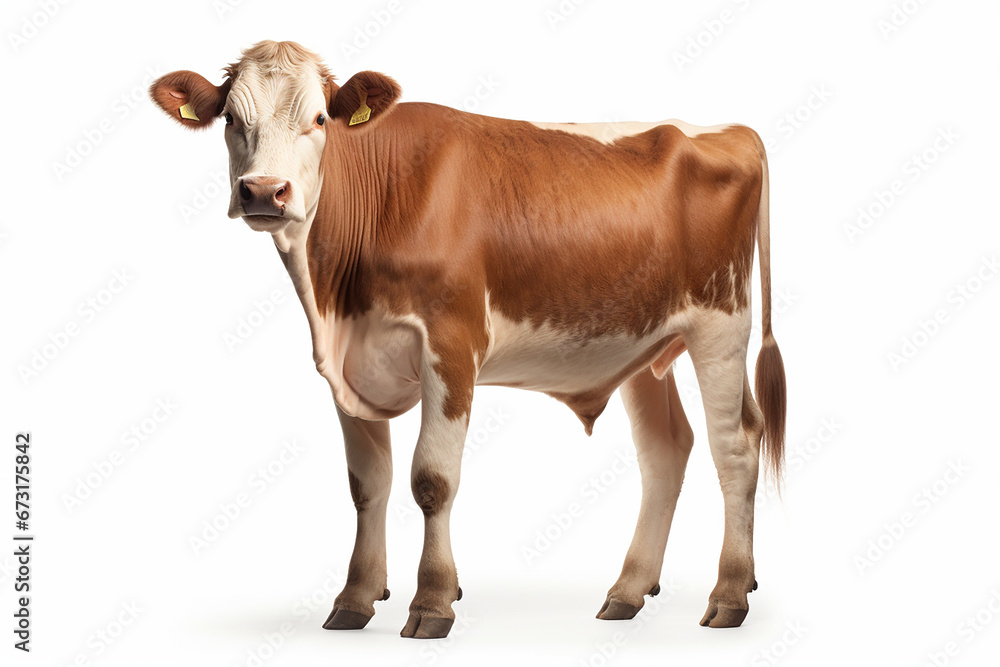 Cow, Cow Isolated In White, Cow In White Background