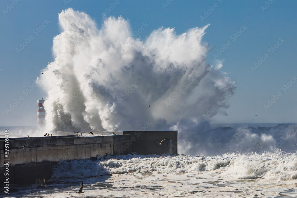 Storm waves over the Lighthouse