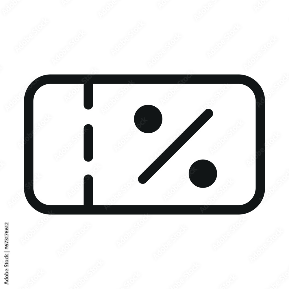 Discount card outline vector icon, linear style sign isolated on white background. Editable stroke design Discount card outline vector icon, linear style sign isolated on white background. Editable stroke design