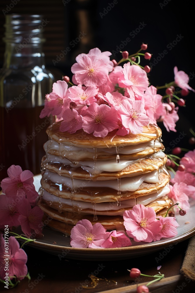 Pancakes with fresh berry fruit. Pancakes with fresh berry fruit.