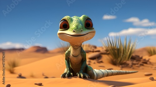 lizard in the desert © 1_0r3