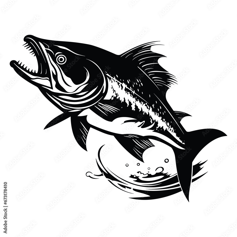 Fototapeta premium Fish Logo Template Design Vector. AI Generated