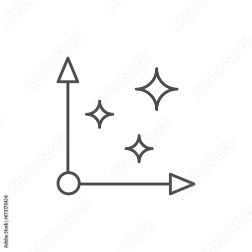 Cleaning area line outline icon