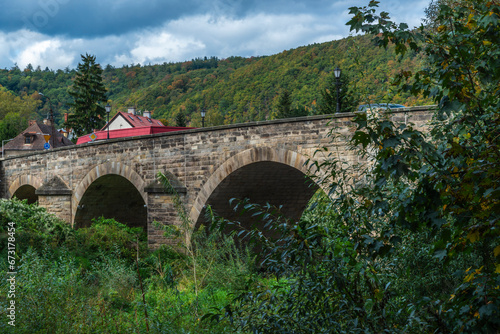 Stone bridge in Bardo - small town in "Gory Sowie" south-west part of Poland