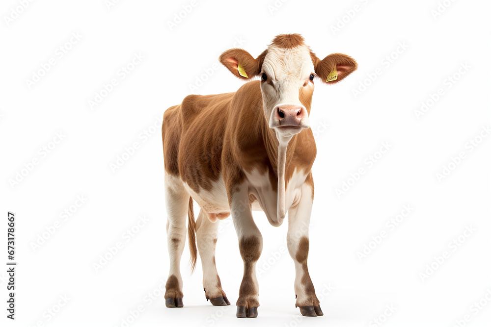 Calf, Calf Isolated In White, Calf In White Background