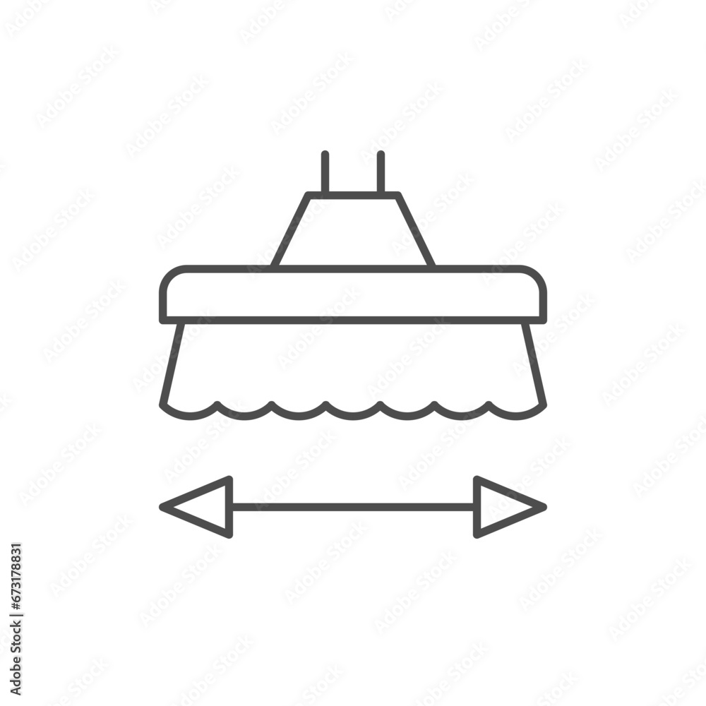 Brush width line outline icon Brush width line outline icon