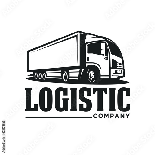 Foto truck icon vector illustration for truck company logo
