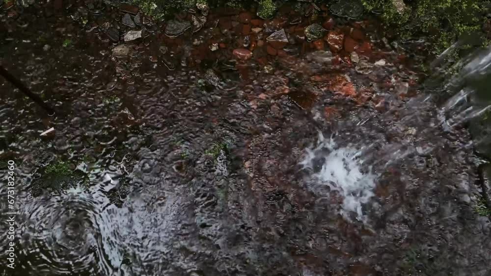 Puddles of water when it rains. Rainwater puddles in the village. Puddles of water when it rains. Rainwater puddles in the village.
