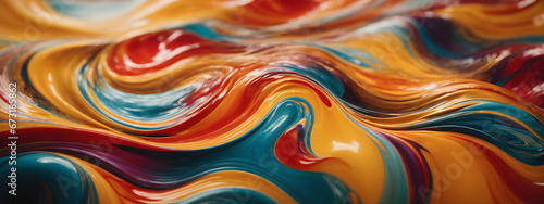 An abstract composition of swirling, vivid colors and shapes, capturing the essence of energy and creativity.
