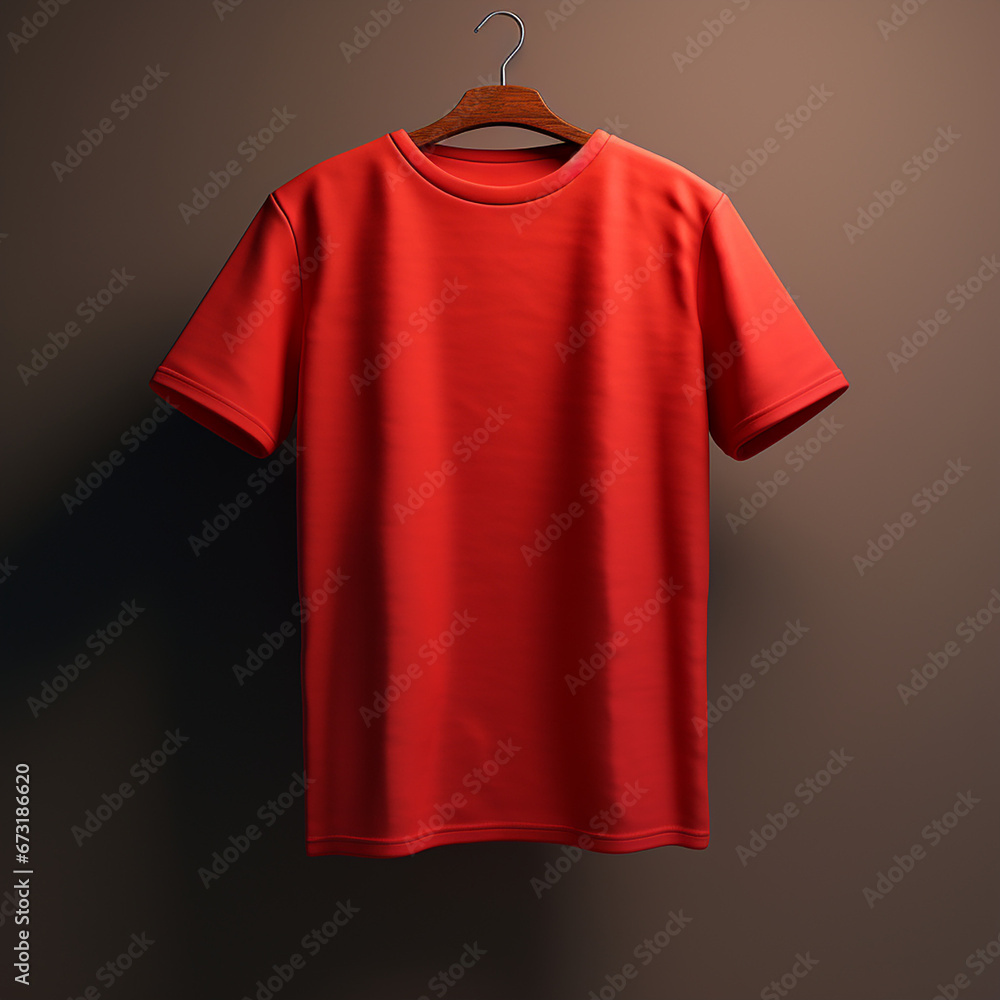 plain t-shirt with cinematic lighting ray tracing, for product catalogue created with Generative Ai plain t-shirt with cinematic lighting ray tracing, for product catalogue created with Generative Ai