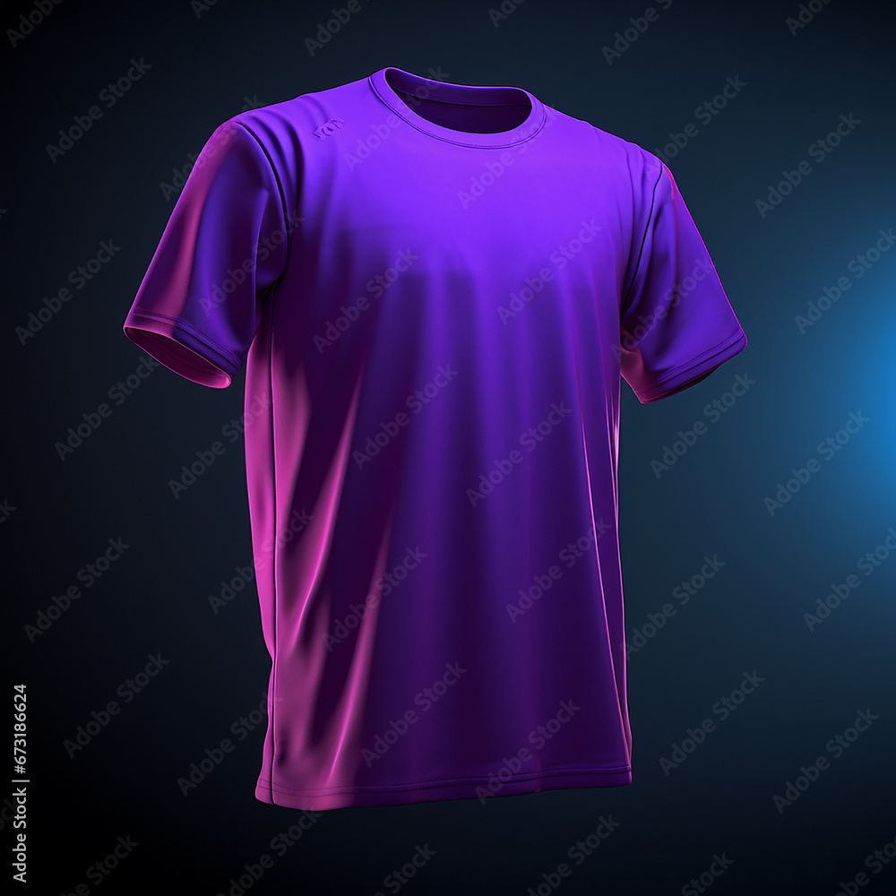 plain t-shirt with cinematic lighting ray tracing, for product catalogue created with Generative Ai plain t-shirt with cinematic lighting ray tracing, for product catalogue created with Generative Ai