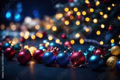 christmas tree decorations and lights