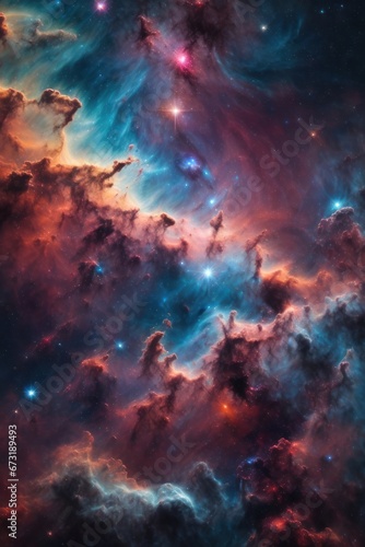 background with clouds and galaxy © Kinga